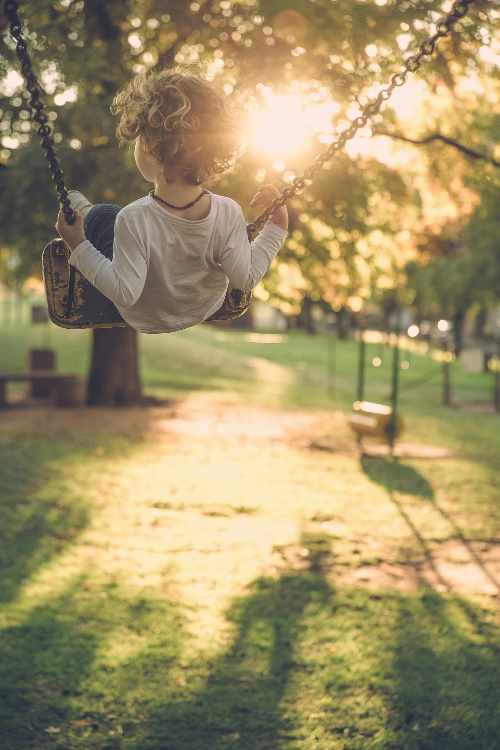 Child on a swing