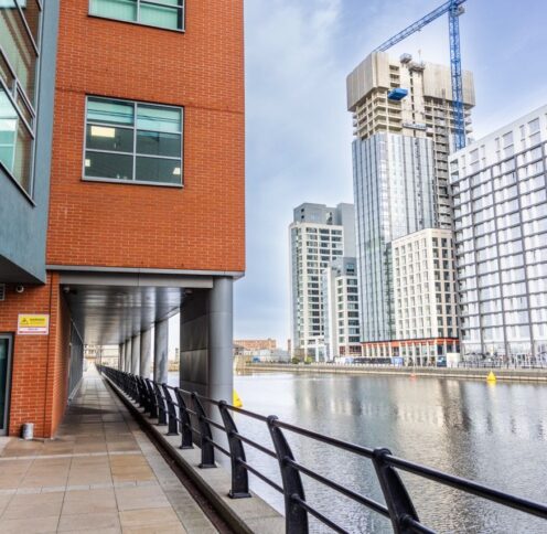 No12 Princes Dock overlooking the water