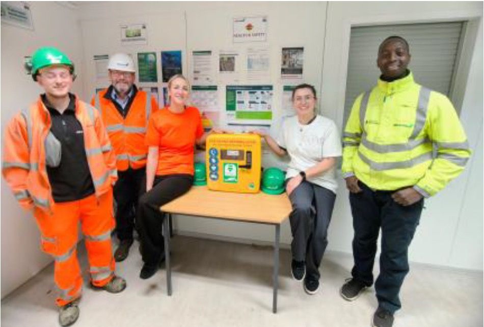Defibrillator support at Central Docks