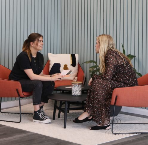 Flexible working breakout space.