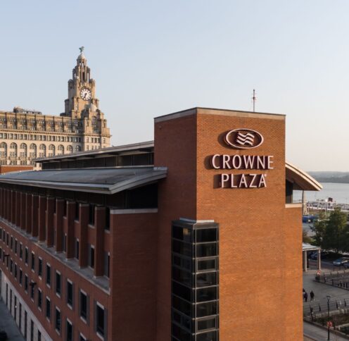 Crowne Plaza with Liver Building